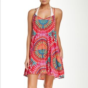 Mara hoffman strappy swing dress in supernova red